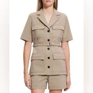 Theory Safari jacket + shorts matching set L
